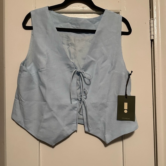 Daily Drills Tops - Daily Drills linen Tie Vest SZ M/L